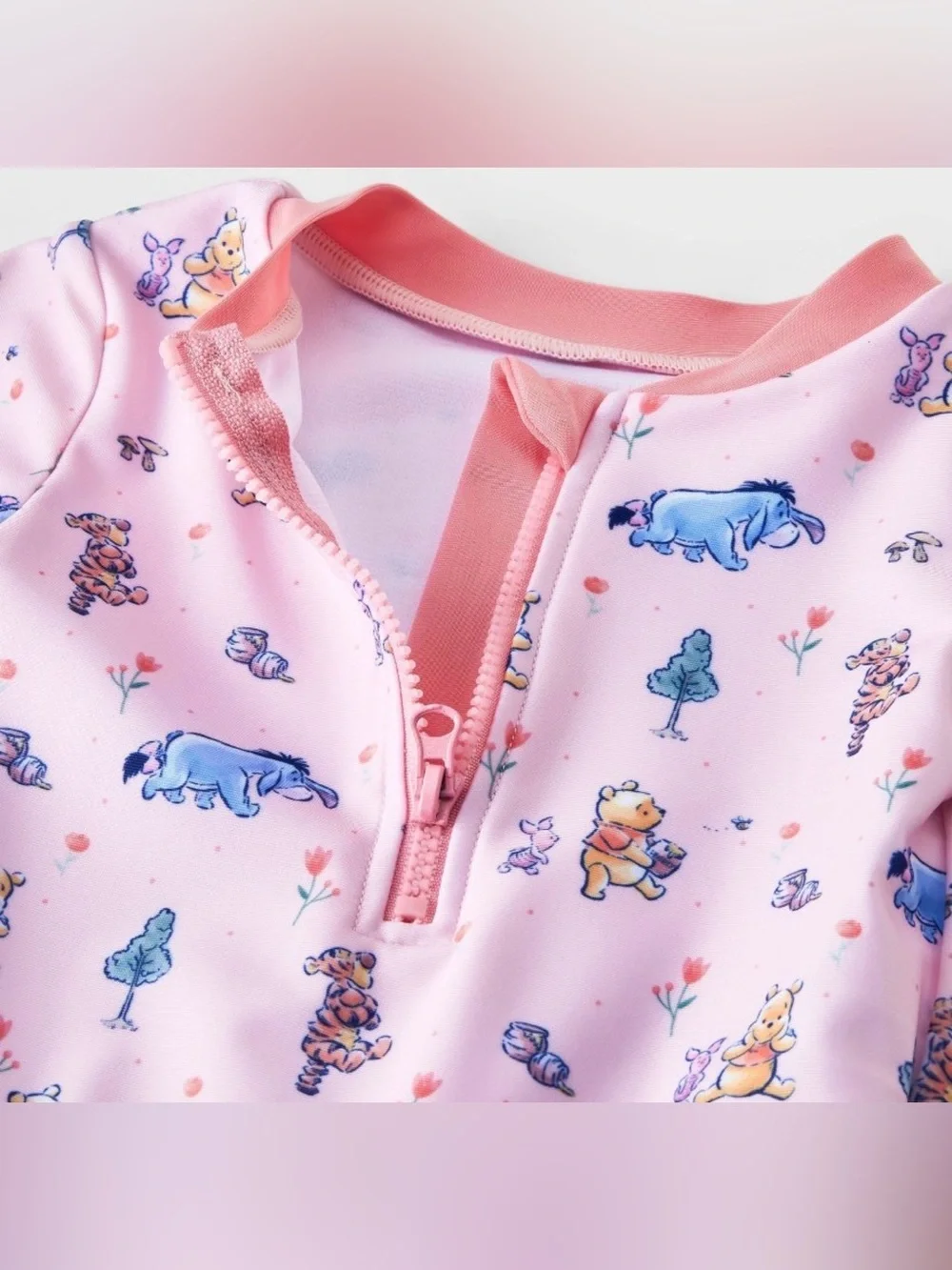 •DISNEY•NWT LIGHT PINK BABY GIRLS' DISNEYS WINNIE THE POOH ONE PIECE RASHGAURD